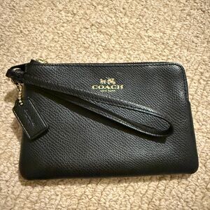 Coach Black Textured Wristlet